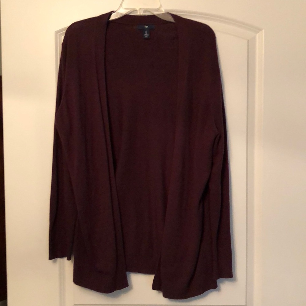 Burgundy cardigan
